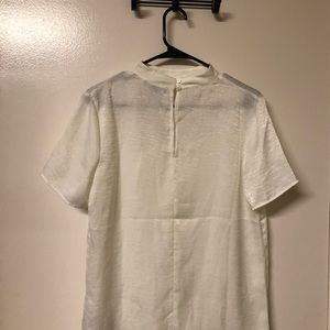 White silk top